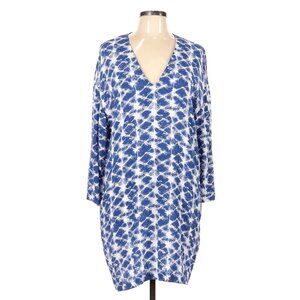 & Other Stories Short Blue Dress Coastal Grandma Beach Resort Ikat Boho Vacation